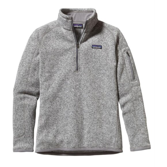 Patagonia Better Sweater 1/4 Quarter Zip Fleece Jacket Grey Women's Size Medium - Picture 1 of 12